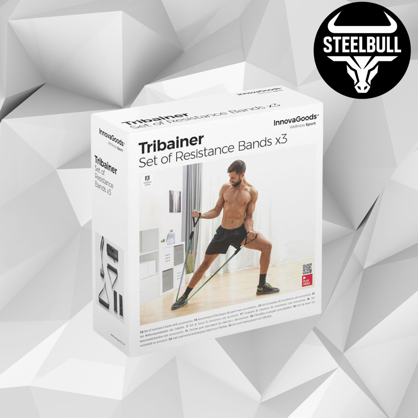 Set 3 Bandas Elásticas de Alta Resistencia STEELBULL