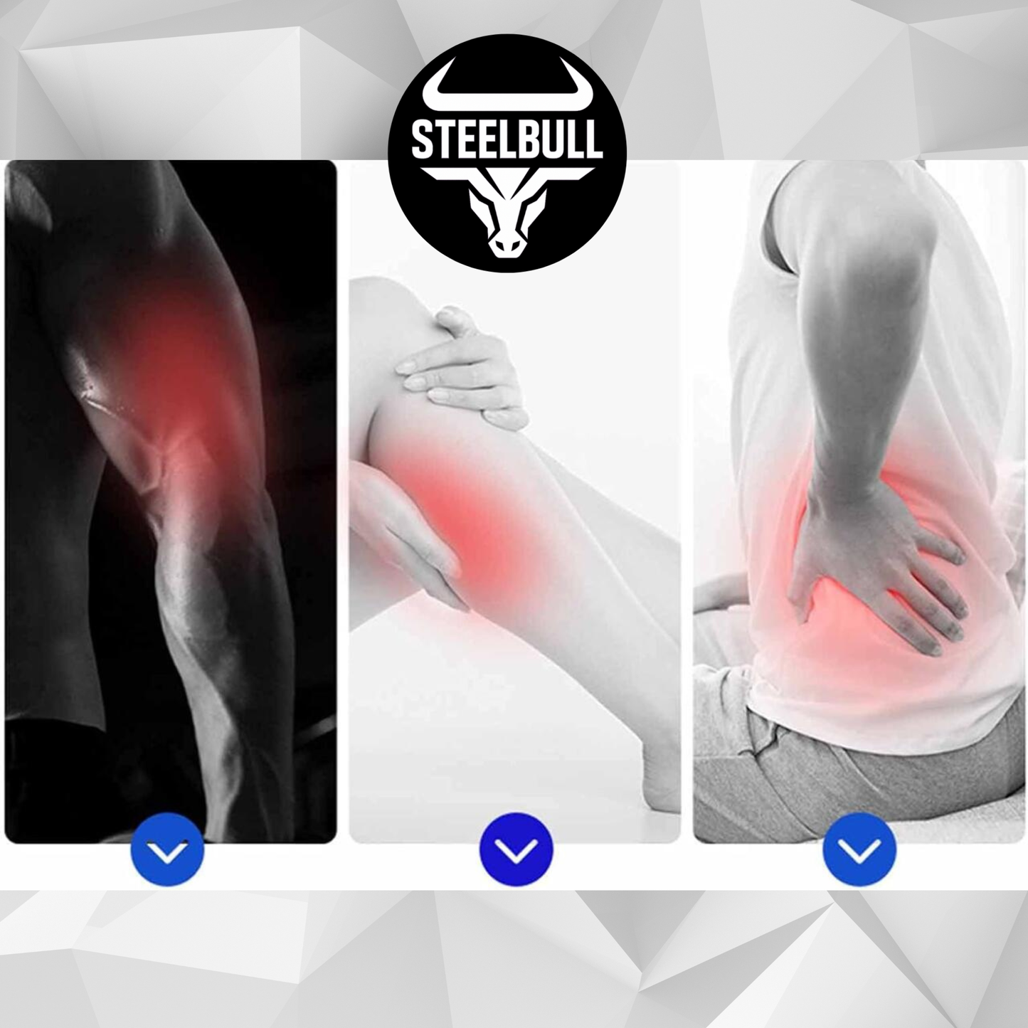 Pistola de Masaje Muscular STEELBULL