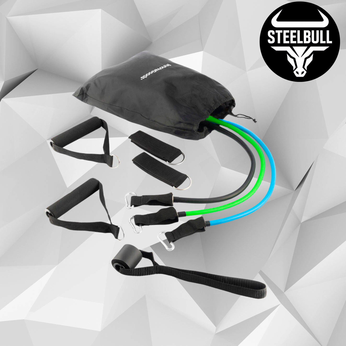 Set 3 Bandas Elásticas de Alta Resistencia STEELBULL