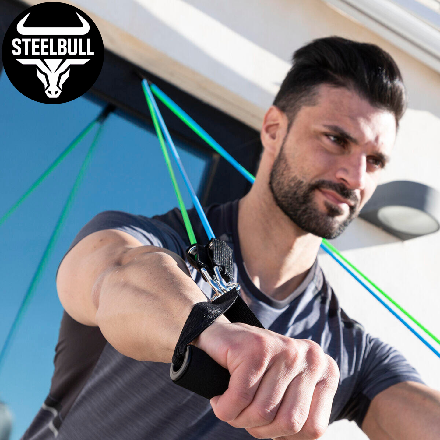 Set 3 Bandas Elásticas de Alta Resistencia STEELBULL