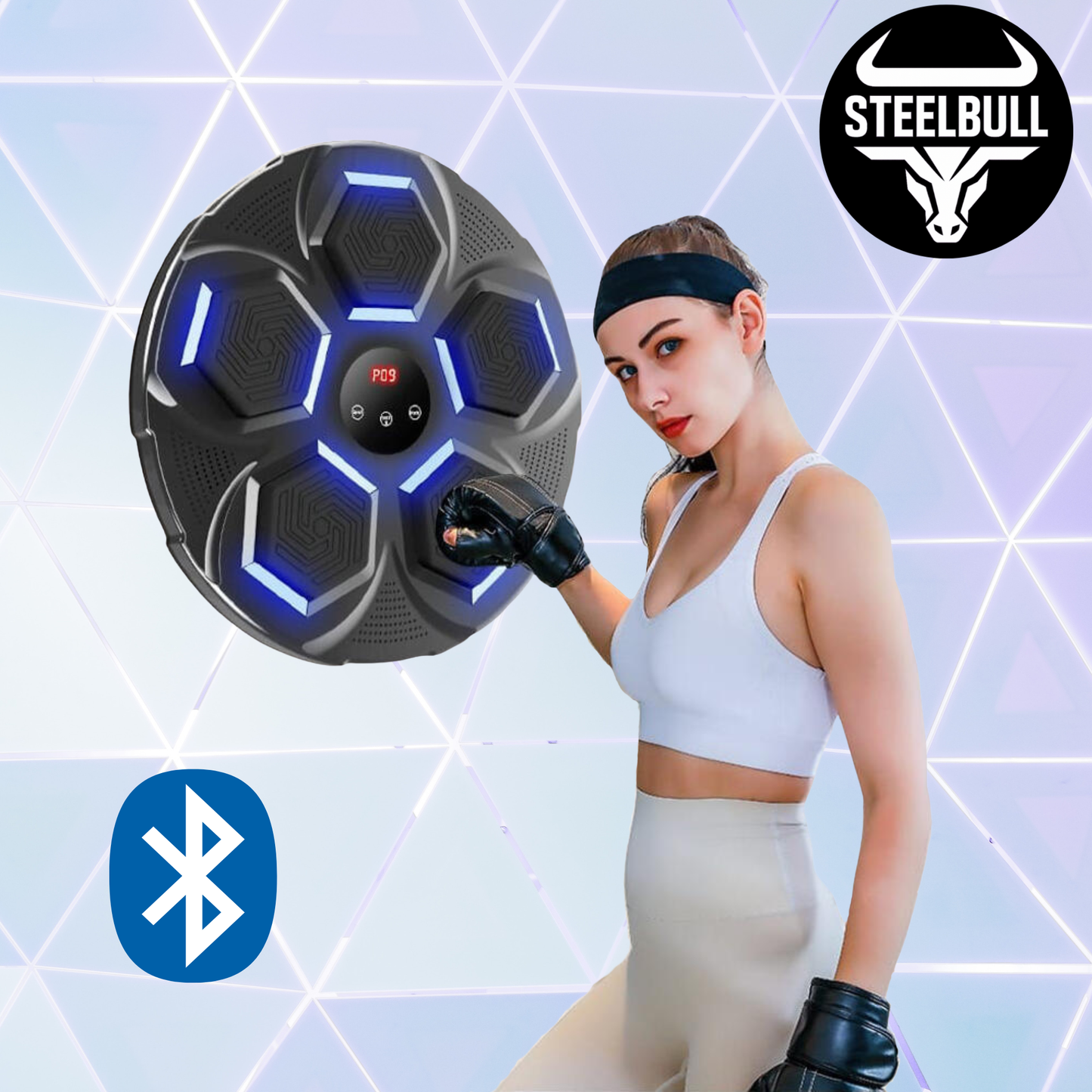 BeatBoxer STEELBULL: Máquina de Boxeo Musical (Guantes Incluidos)