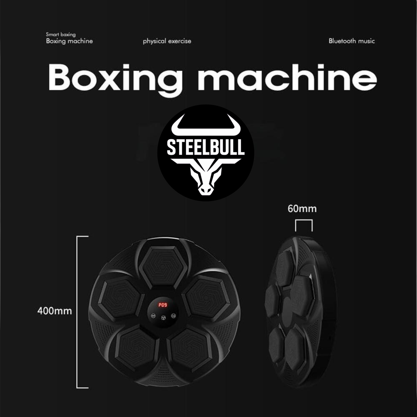 BeatBoxer STEELBULL: Máquina de Boxeo Musical (Guantes Incluidos)
