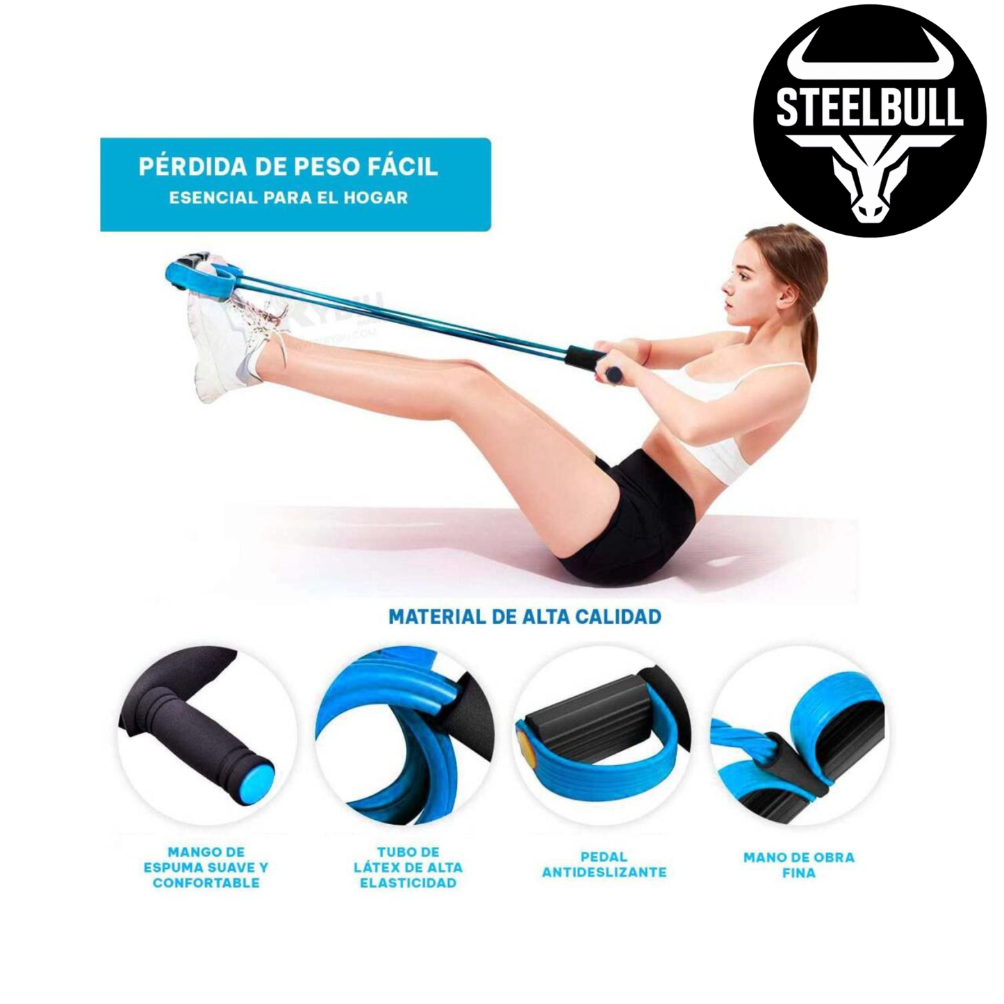 Banda Elástica de Tracción STEELBULL (Color Aleatorio)