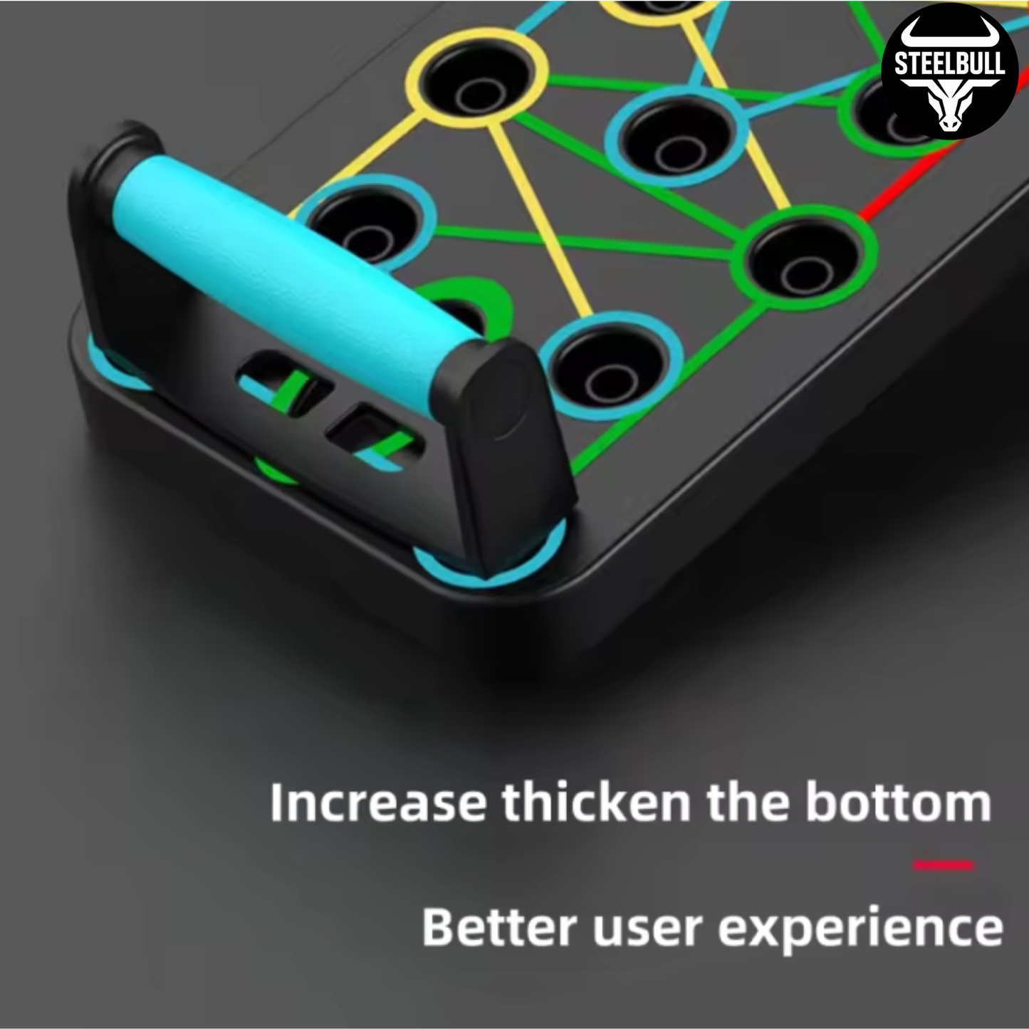 Tabla de Flexiones Plegable con Guía Muscular STEELBULL