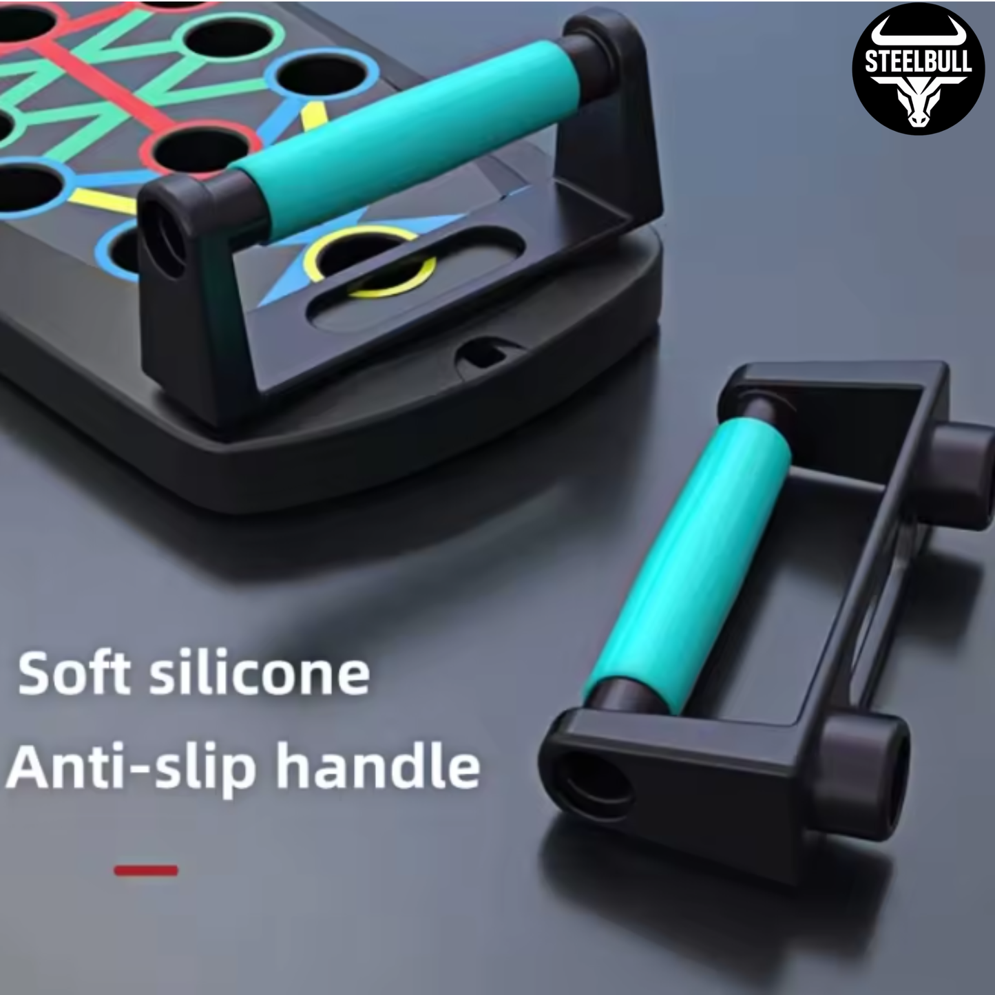 Tabla de Flexiones Plegable con Guía Muscular STEELBULL