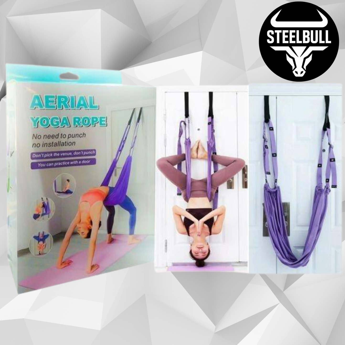 Cuerda de Suspensión para Yoga Aéreo STEELBULL
